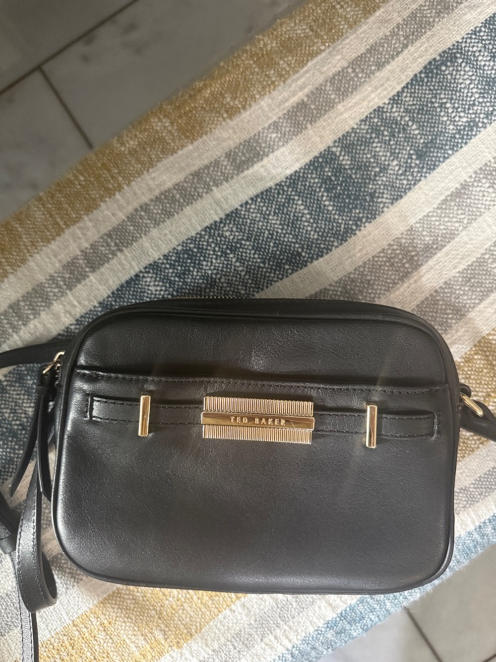 Ted Baker Black Crossbody Bag with Gold Accents - Picture 2 of 2